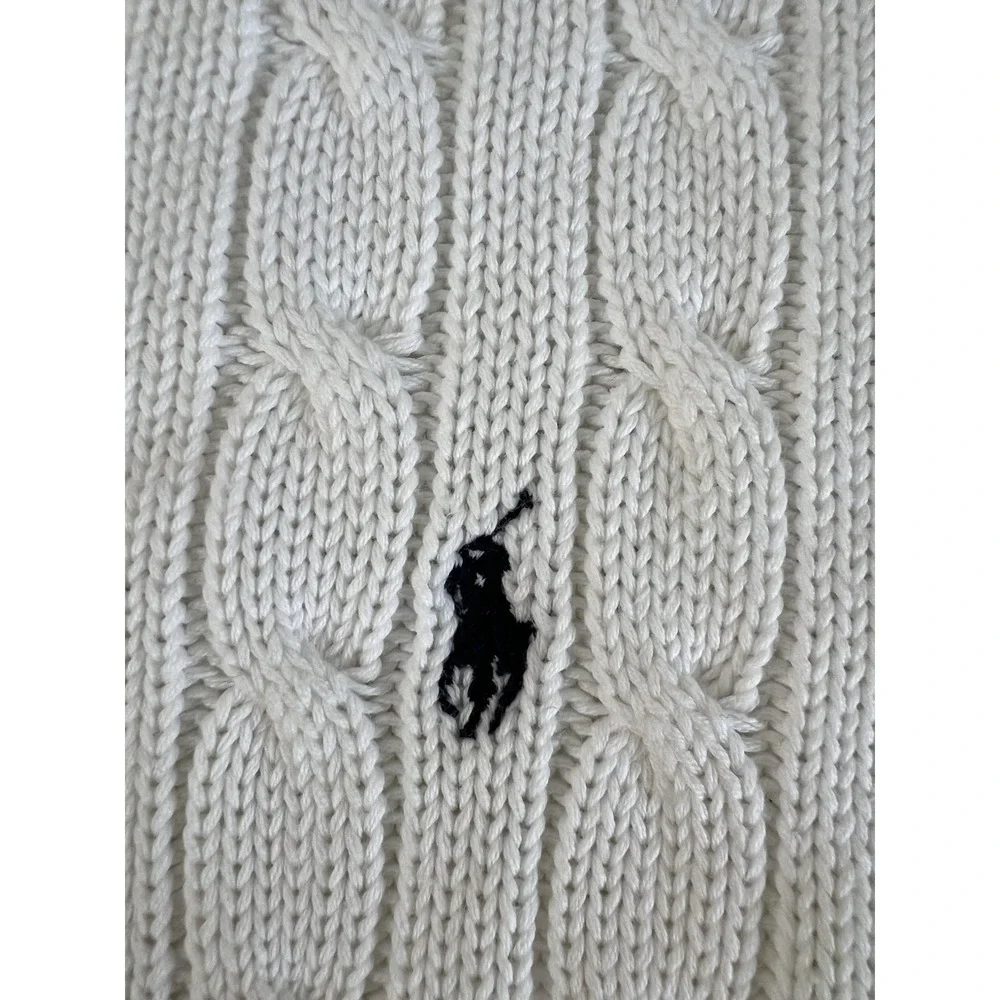VTG Polo Ralph Lauren Men's Vest  White Sz  Large 100% Cotton